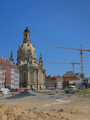 Foto Frauenkirche mit Baustelle - Dresden