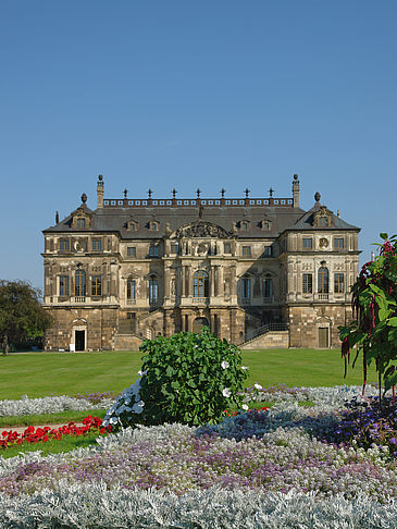 Blumen vor dem Palais Fotos