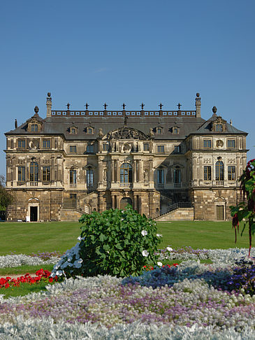 Blumen vor dem Palais