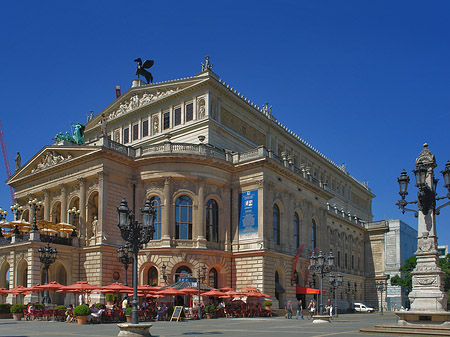 Alte Oper mit Schirmen