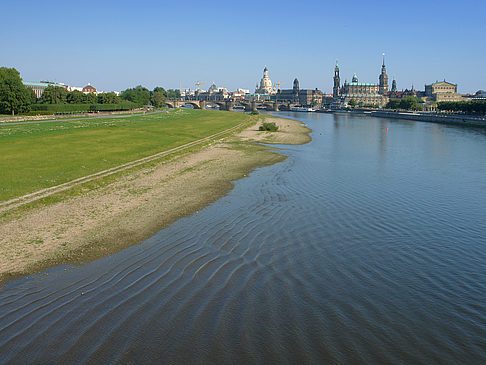 Canalettoblick mit Wiese Fotos
