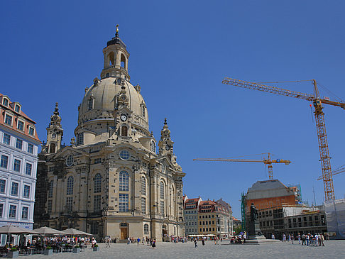 Frauenkirche mit Baustelle Foto 