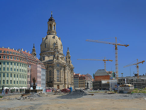 Foto Frauenkirche mit Baustelle - Dresden