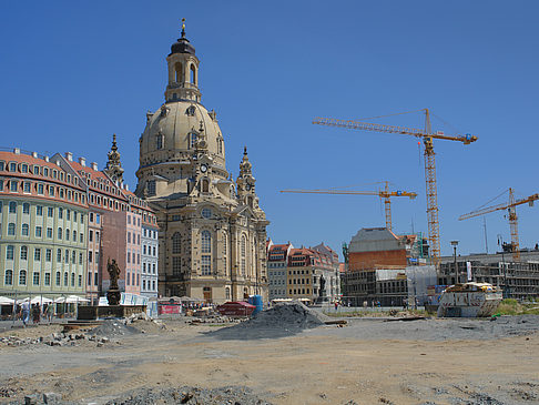 Foto Frauenkirche mit Baustelle - Dresden