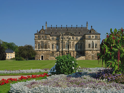 Blumen vor dem Palais