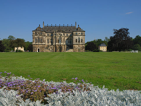 Blumen vor dem Palais